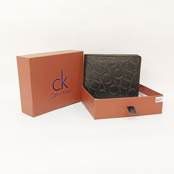 Calvin Klein Black Textured Bi-Fold Wallet