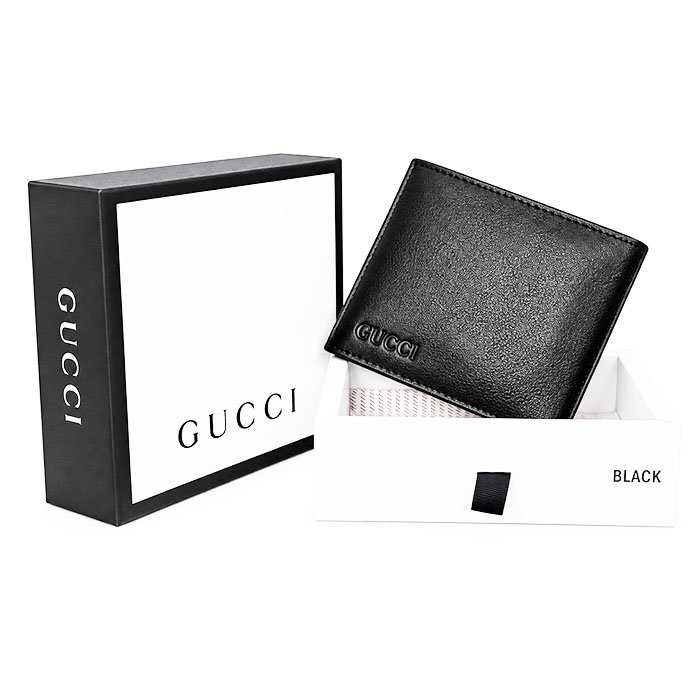 Gucci Black Leather Wallet with Gift Box